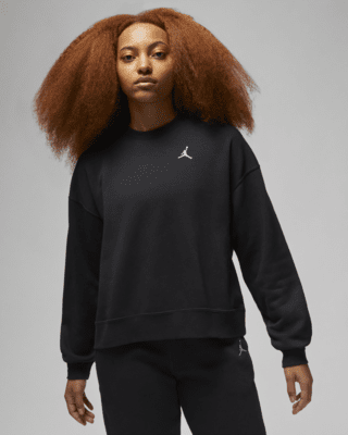 Jordan Brooklyn Crew Sweatshirt Black White Womens